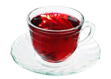 Bir fincan kırmızı çay.