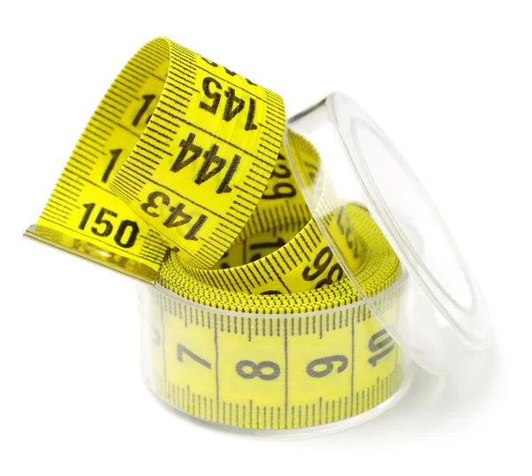 Measuring tape in a box — Stock Photo, Image