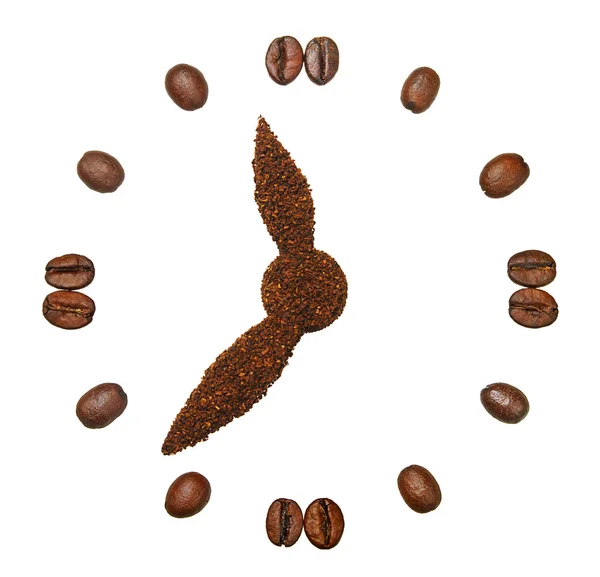 Kawa w formie godzin — Zdjęcie stockowe