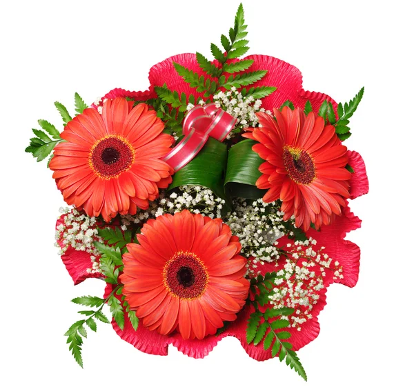 Bukett blommor med Gerbera — Stockfoto