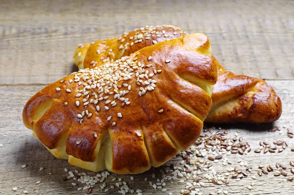 Buns and croissant — Stock Photo, Image