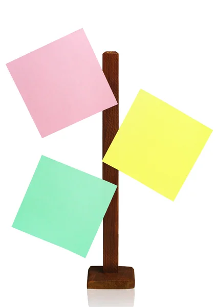 Zettelpapier in verschiedenen Farben — Stockfoto