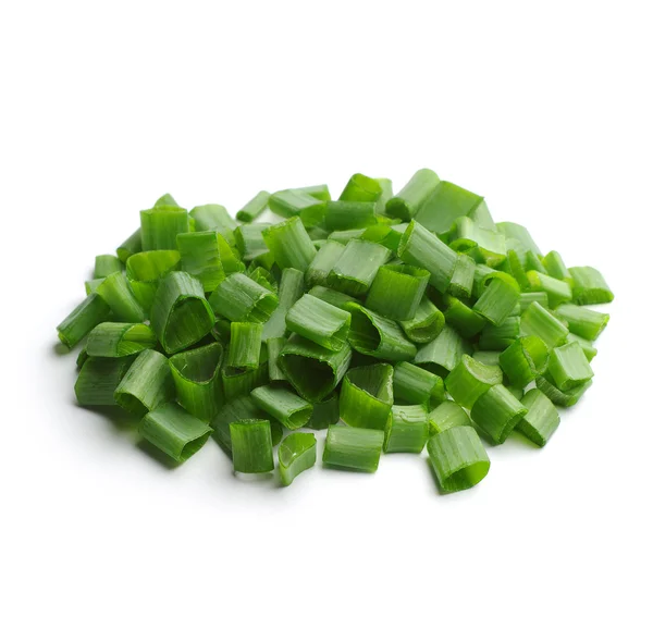 Chopped spring onions closeup — Stock Photo, Image