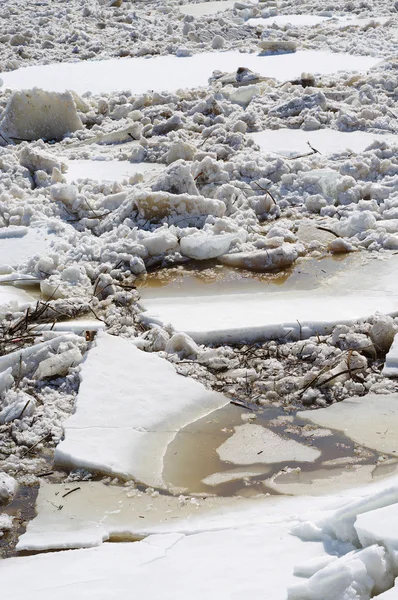 Drifting ice background on a sunny day — Stock Photo, Image