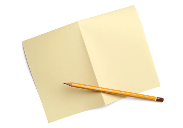 Sheet of paper and a pencil — Stock Photo, Image