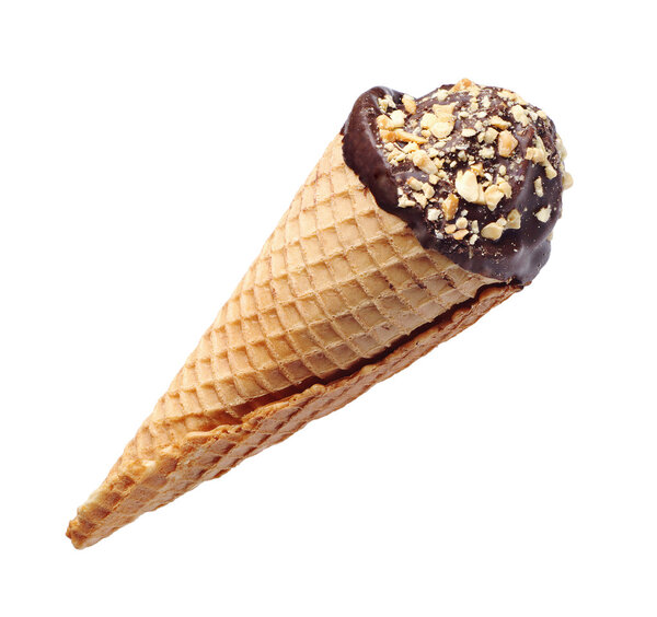 Кекс в сливочном конусе
