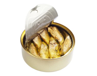 Açılan konserve balık