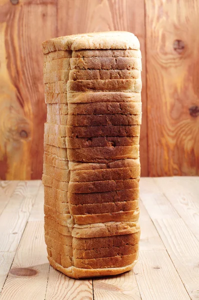 Hoja de pan blanco en rodajas — Foto de Stock