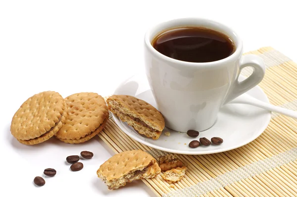 Caffè e biscotti — Foto Stock