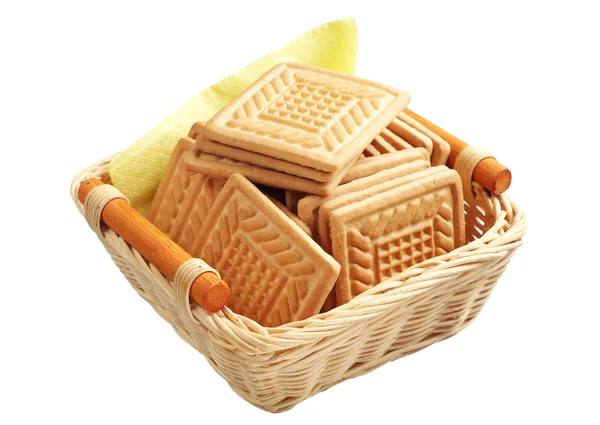 枝編み細工品バスケットのクッキー — ストック写真