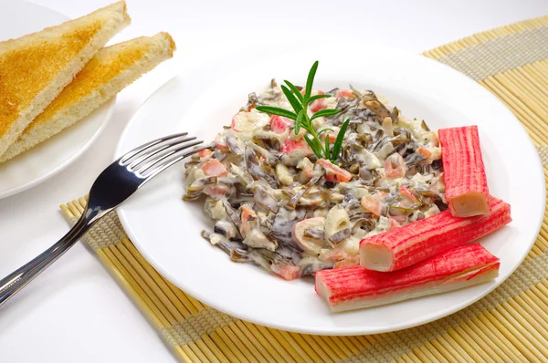 Seaweed salad with mayonnaise — Stock Photo, Image