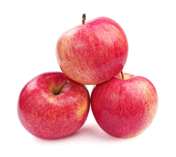 Tres manzanas rojas — Foto de Stock