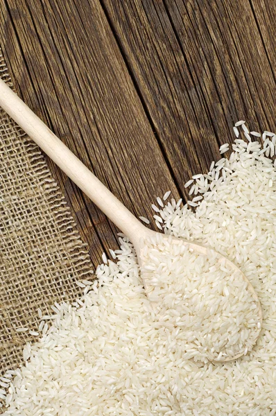 Bílá neuvařené rýže — Stock fotografie
