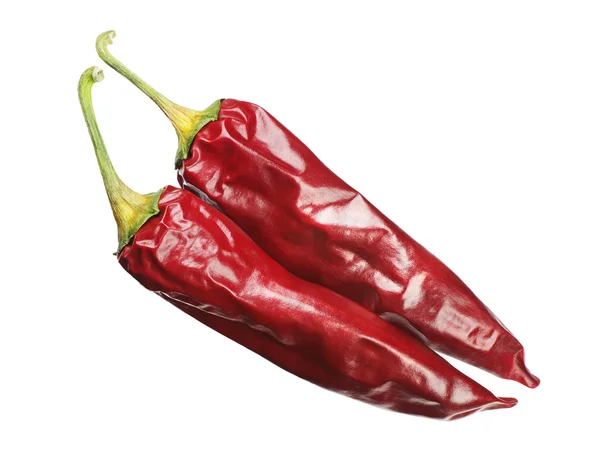 Two dry red chili peppers — Stock Photo, Image