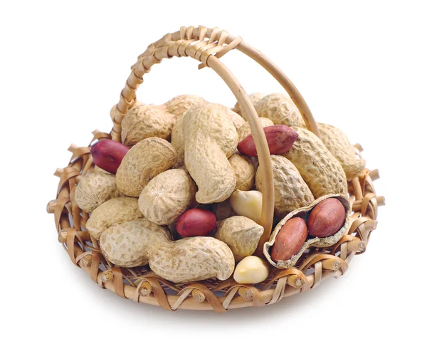 Cacahuetes en cesta — Foto de Stock