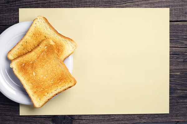 Fondo con rebanadas de tostadas — Foto de Stock