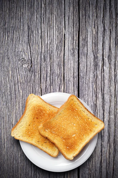 Tost ve eski ahşap — Stok fotoğraf