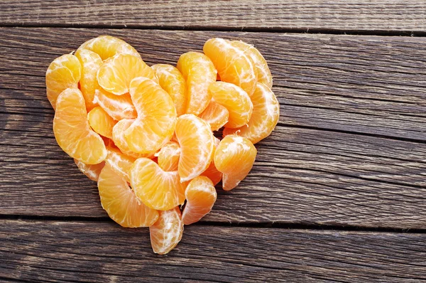 La mandarina en forma de corazones —  Fotos de Stock