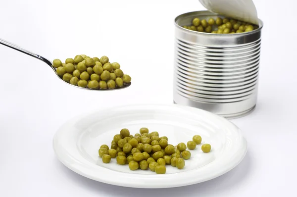 Canned peas Royalty Free Stock Images