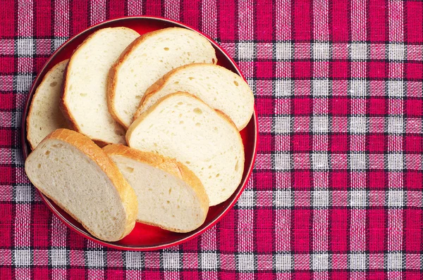 Верхний вид ломтиков хлеба — стоковое фото