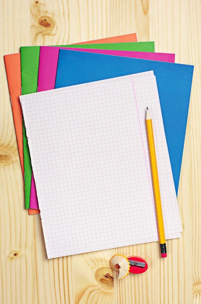 Blank sheet of school notebook — Stock Photo, Image