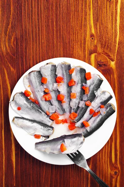 Marinovaný solené ryby — Stock fotografie