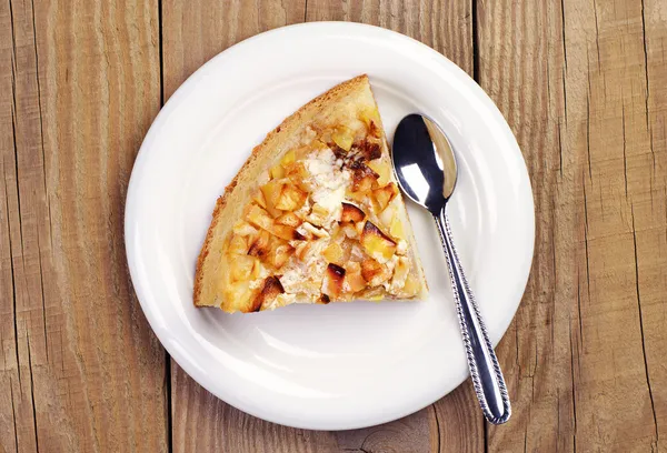 Slice pie med æbler - Stock-foto