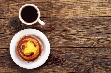 kek ve kahve ahşap tablo