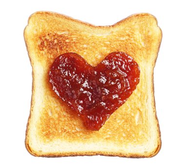 reçelli kalpler şeklinde tost 