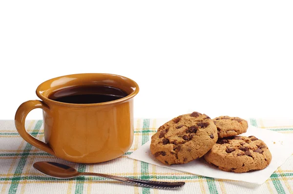 Biscoitos de café e chocolate — Fotografia de Stock