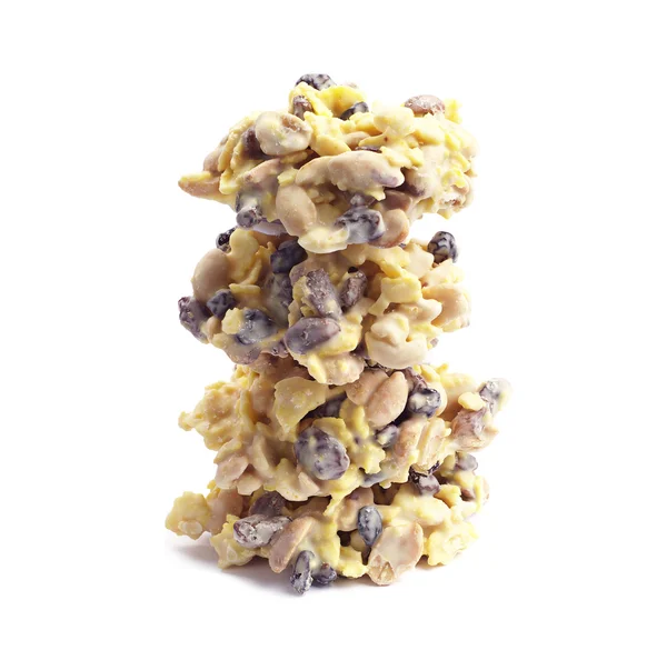 Cookies met noten en witte chocolade — Stockfoto