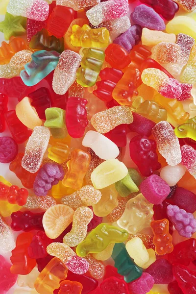 Background Multi Colored Chewing Candies Top View — Stock Photo, Image