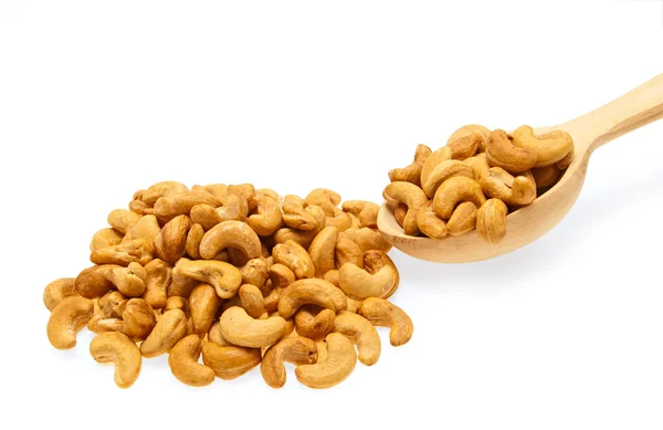 Cashews & spoon. — Stock Photo, Image