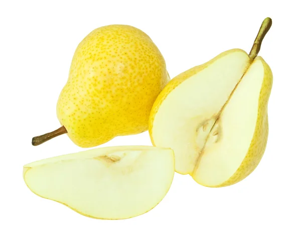 Twee rijpe gele peren. — Stockfoto