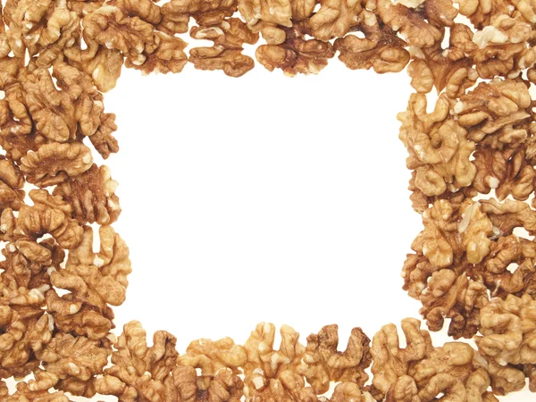 Vlašské ořechy jako rám. — Stock fotografie
