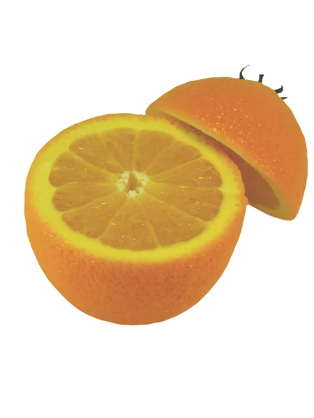 Schneiden Sie eine Scheibe Orange. — Stockfoto