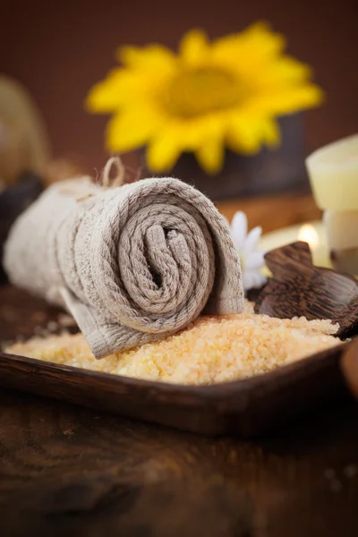 Tema de spa com girassol — Fotografia de Stock