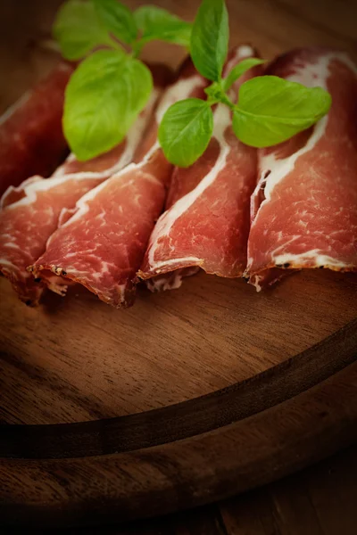 Gedroogd varkensvlees kraag salami — Stockfoto