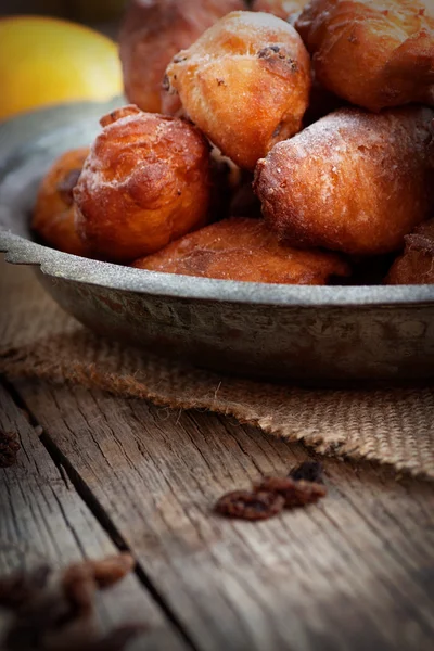 Deep fried fritters donuts — Stock Photo, Image