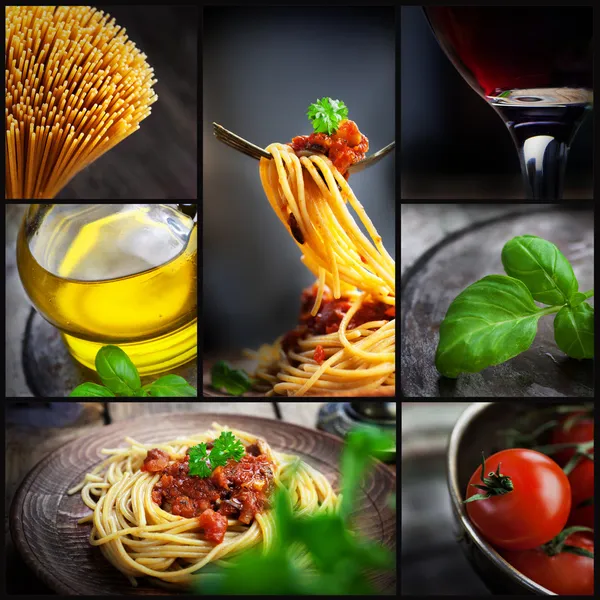 Pasta-Collage — Stockfoto