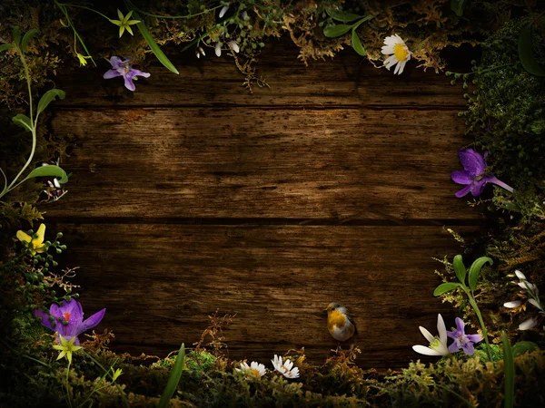 Diseño de primavera - Corona de flores —  Fotos de Stock