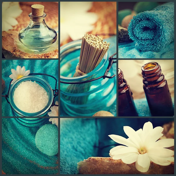 Wellness-Collage — Stockfoto