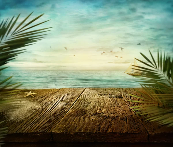 Summer design - Sea view — Stock Photo, Image