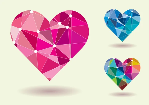 Abstrakt hjärta form färgglada vektor illustration — Stock vektor
