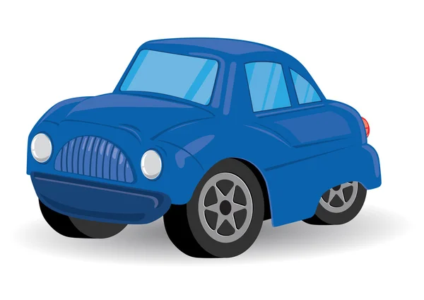 Blue Sports Utility Vehicle Car Cartoon - Vector Illustration — Stock Vector