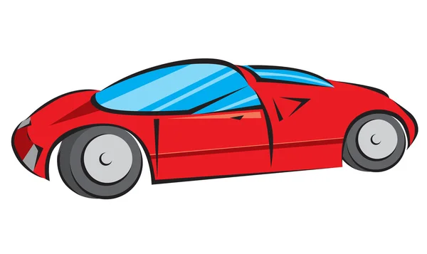 Ilustração moderna vermelha do vetor do carro — Vetor de Stock