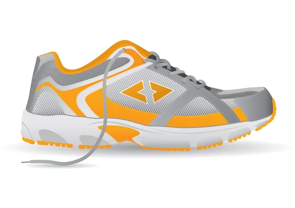 Elegante Sneaker Sports Shoe Vector Ilustração — Vetor de Stock