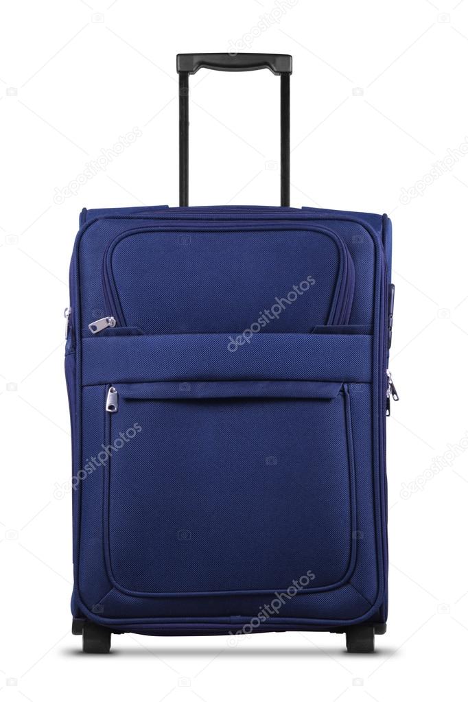 Blue Suitcase Isolated on White Background