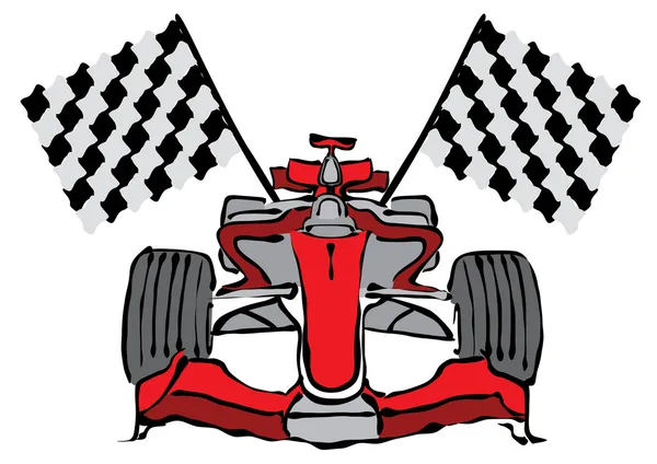 Formula 1 Illustrazione vettoriale auto da corsa — Vettoriale Stock