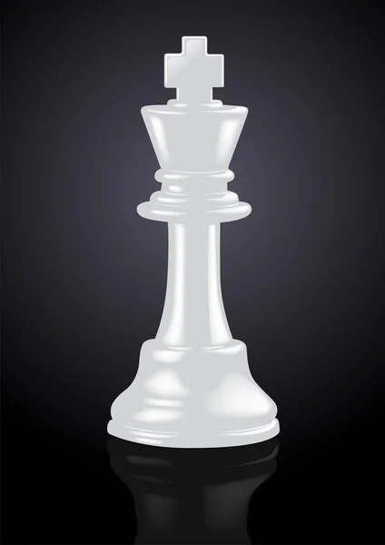 Rei branco de xadrez - Ilustração vetorial — Vetor de Stock